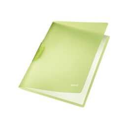 LEITZ Cartellina con clip Rainbow (Transparente, Verde, A4, 1 pezzo)