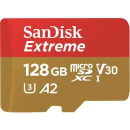 SANDISK MicroSDXC Extreme 128 GB  (A2, Video Class 30, 128 Go, 160 Mo/s)