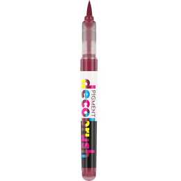 KARIN Kreativmarker Pigment Deco Brush 215U (Burgunderrot, 4 Stück)