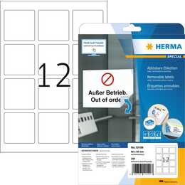 HERMA Druckeretikettenbogen (60 x 60 mm)