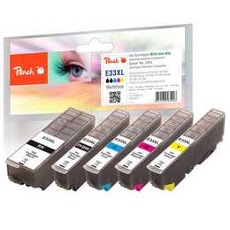 PEACH T3357 (Jaune, Noir, Magenta, Cyan, Photo noir, Multipack)