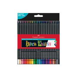 FABER-CASTELL Crayons de couleur Black Edition (Multicolore, 24 pièce)