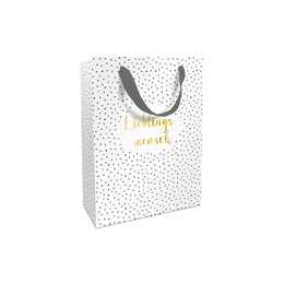 BRAUN + COMPANY Sachet cadeau (Gris, Blanc, Texte et lettres)