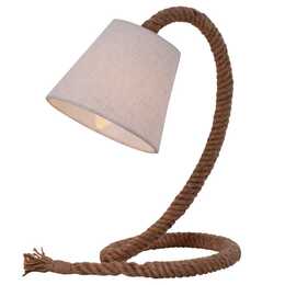 NÄVE Lampada da tavolo Rope (Marrone, Bianco)