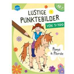 Lustige Punktebilder von 1 bis 100 - Ponys und Pferde