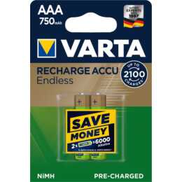 VARTA Endless Batterie (AAA / Micro / LR03, Universel, 2 pièce)