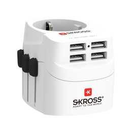 SKROSS Adaptateur de voyage Pro (Europe / Chine, USA, Australie, Royaume-Uni)