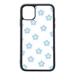 EG Backcover (iPhone 14 Plus, Fleurs, Bleu)