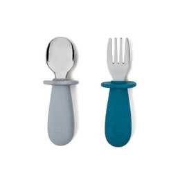 SOINA Set di posate per bambini (Grigio, Blu)