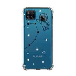 EG Backcover (Galaxy A12, Astronauta, Transparente)