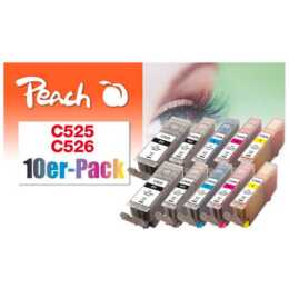 PEACH PGI-525/CLI-526 (Jaune, Noir, Magenta, Cyan, Photo noir, Multipack)