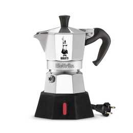 BIALETTI Moka Elettrika (2 Tasses, Argent, Noir)