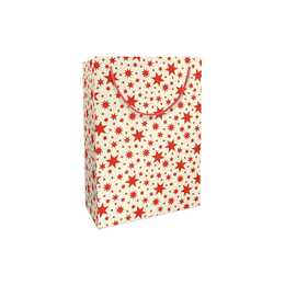 BRAUN + COMPANY Borse regalo Beautiful Star (Beige, Rosso, Bianco, Testo e lettere)