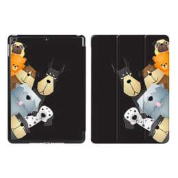 EG iPad Sleeve pour Apple iPad 9.7" 9.7" 9.7" - chiens de dessin animé noirs