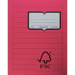 NATURA LINE FSC Cahier (E5, Ligné, Rouge)