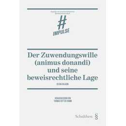 Der Zuwendungswille (animus donandi) und seine beweisrechtliche Lage