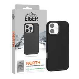 EIGER Backcover North Rugged (iPhone 16, Schwarz)