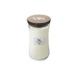 WOODWICK Bougie parfumée Linen (10.2 cm)