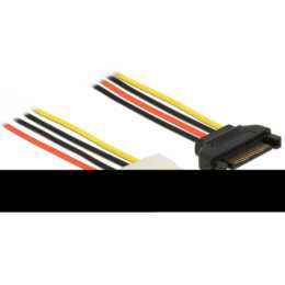 DELOCK Stromanschlusskabel (SATA, 4 Pin Molex, 1 m)