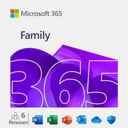 MICROSOFT 365 Family Abo 12 mesi con rinnovo automatico (Abbonamento, 6x, 12 Mesi, Tedesco)