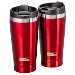 INTERDISCOUNT Bicchiere thermos (0.4 l, Nero, Rosso, Bianco)