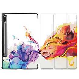 EG flip cover per Samsung Galaxy Tab S7 FE 12,4" (2021) - arancione animali