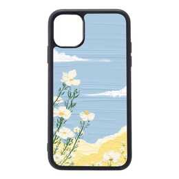 EG Backcover (iPhone 14 Plus, Blumen, Blau)