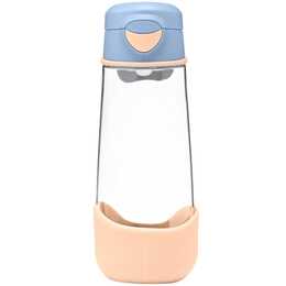 B.BOX Trinkflasche Feeling Peachy (600 l, Transparent, Pfirsichfarben, Blau)