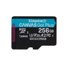 KINGSTON TECHNOLOGY MicroSD Canvas Go! (Class 10, 256 GB, 170 MB/s)