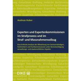 Experten und Expertenkommissionen im Strafprozess und im Straf- und Massnahmenvollzug