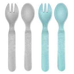 REER Set di posate per bambini (Grigio, Blu)