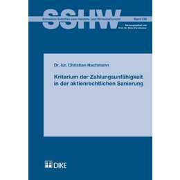 Kriterium der Zahlungsunfähigkeit in der aktienrechtlichen Sanierung