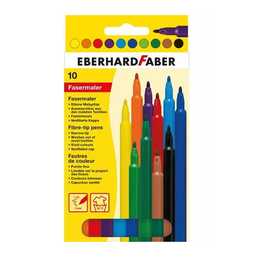 EBERHARDFABER Crayon feutre (Brun, Jaune, Bleu, Mauve, Orange, Vert, Noir, Rouge, 10 pièce)