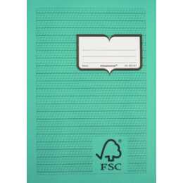 NATURA LINE Cahier (A4, Ligné, Vert, FSC)