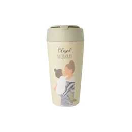 BIOLOCO Thermobecher Blessed Mommy (0.42 l, Beige, Mehrfarbig)