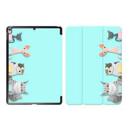 EG iPad Hülle für Apple iPad Pro 10.5 "- Tiffany Blue Cartoon Katzen