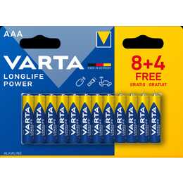 VARTA Longlife Power Batterie (AAA / Micro / LR03, 12 Stück)