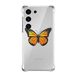 EG Backcover (Galaxy S23, Schmetterling, Orange)