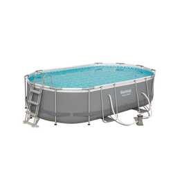 BESTWAY Piscina fuori terra con struttura tubolare in acciaio Power Steel Oval (305 cm x 488 cm x 107 cm)