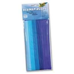 FOLIA Seidenpapier Ton in Ton Mix (Blau, 10 Stück)