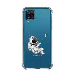 EG Backcover (Galaxy A12, Astronaute, Transparent)