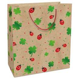 BRAUN + COMPANY Sachet cadeau Natural Luck (Brun, Rouge, Vert, Coccinelle)