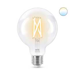 WIZ Lampadina LED Filament klar G95 (E27, WLAN, 6.7 W)