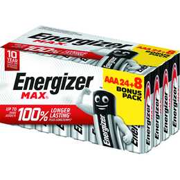 ENERGIZER Max Alkaline Batterie (AAA / Micro / LR03, 32 Stück)