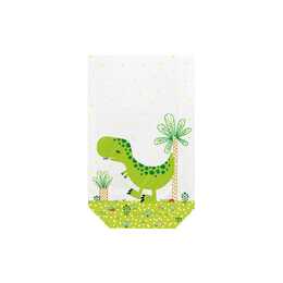 BRAUN + COMPANY Sachet cadeau Dinos (10 Stk, Transparent, Vert, Dinosaure)