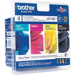 BROTHER LC1100 (Jaune, Noir, Magenta, Cyan, Multipack)