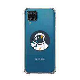 EG Backcover (Galaxy A12, Astronauta, Transparente)