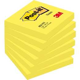 POST-IT Blocchetti memo (6 x 100 foglio, Giallo, Giallo neon)