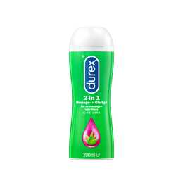 DUREX Gel da massagio e lubrificante intimo Play 2in1 (200 ml, Aloe Vera, A base d'acqua)