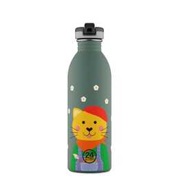 24BOTTLES Bottiglia per bambini Smart Cat Urban (0.5 l, Multicolore)